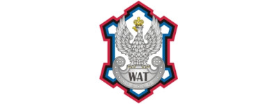 Grafika przedstawia logo WAT - orłą wojskowego z napisem WAT